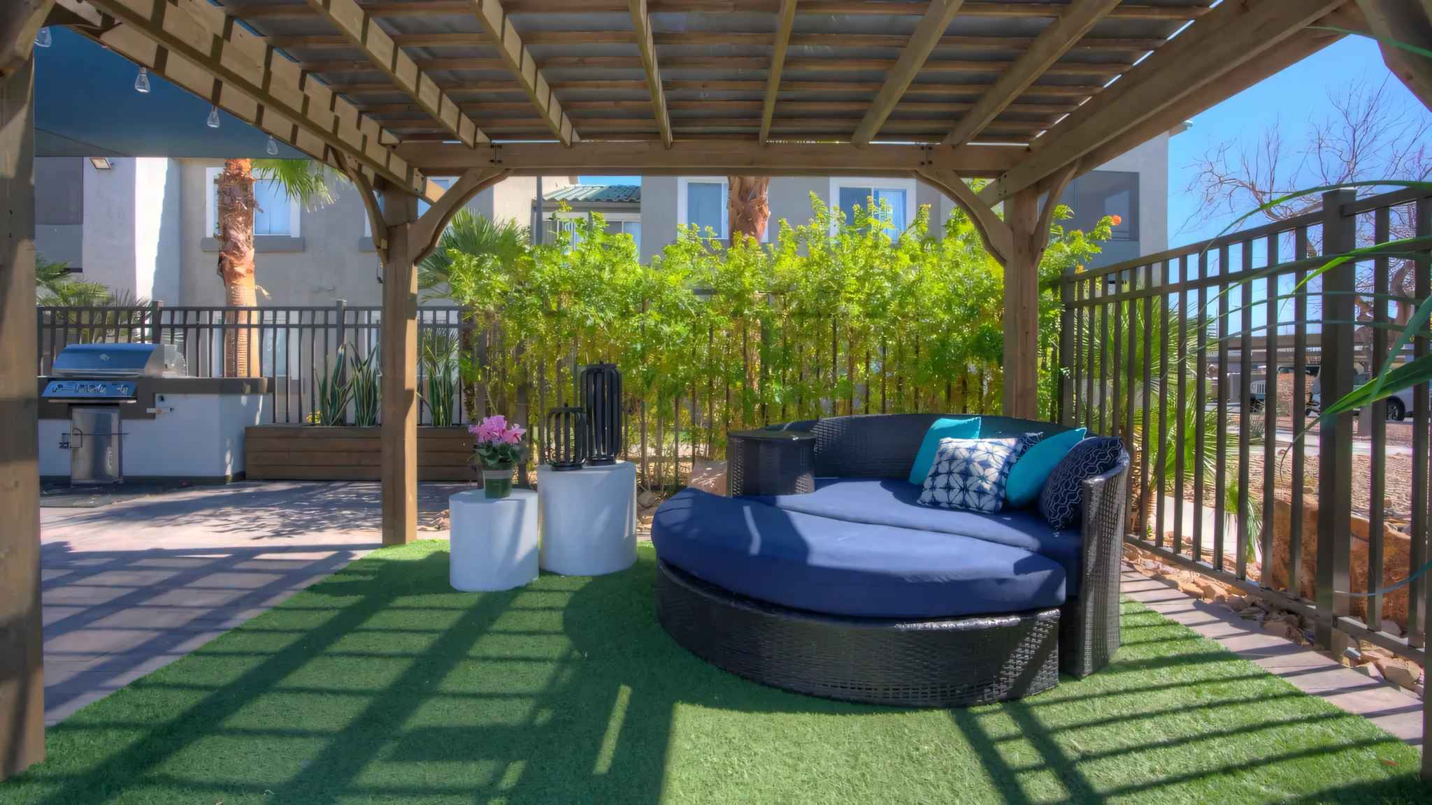 poolside pergola at Millennium East