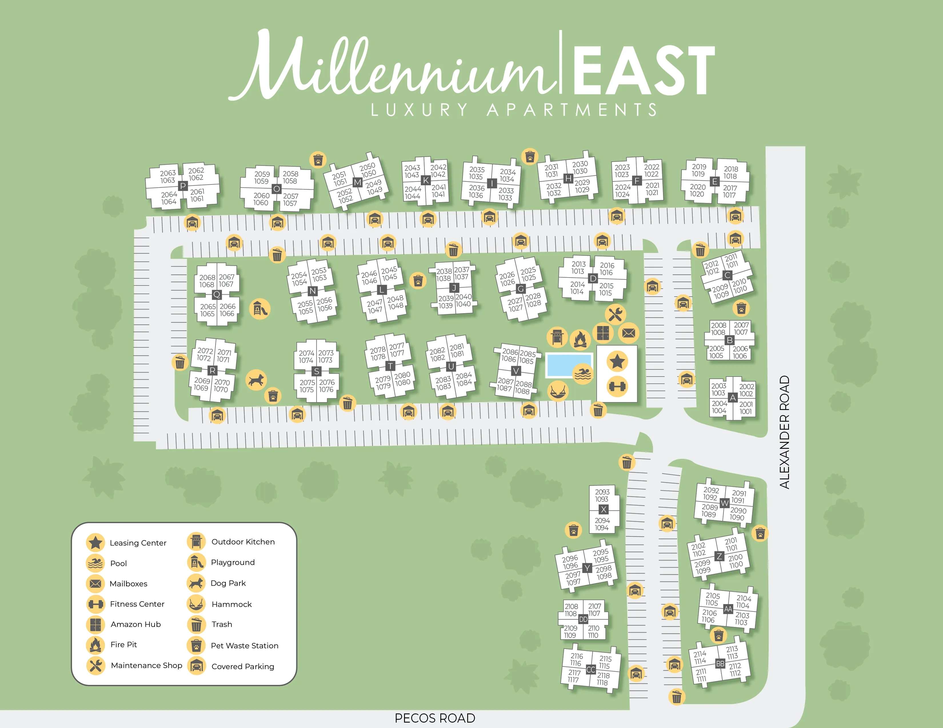 Millennium East Apartments Property Map